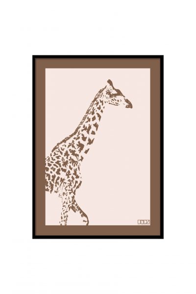 Poster mit afrikanischer Giraffe