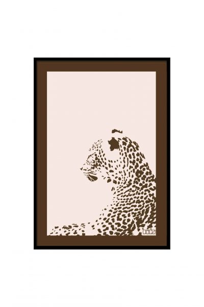 Leoparden Poster in Rahmen
